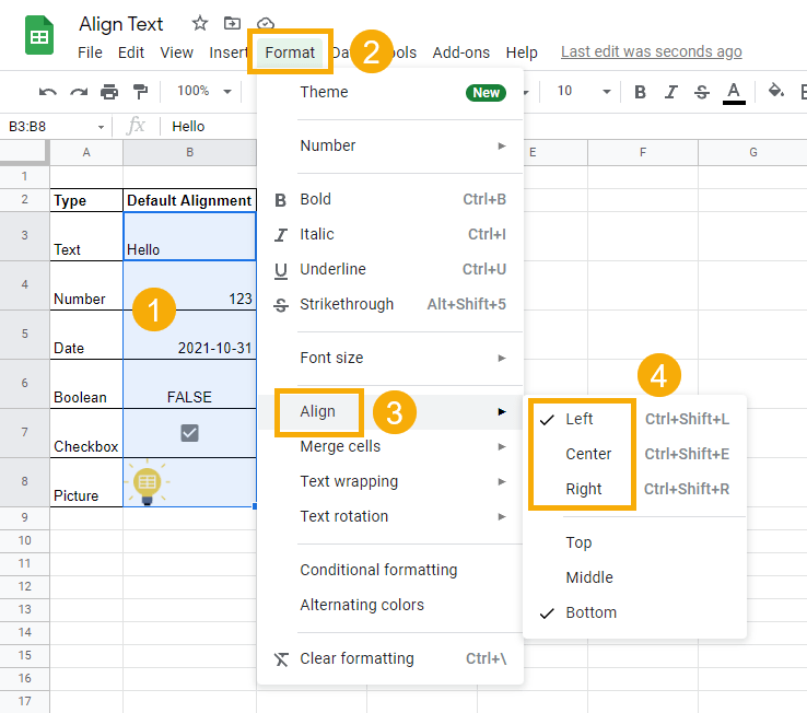 3 Ways To Align Text In Google Sheets Easy Illustrated Guide Ok Sheets