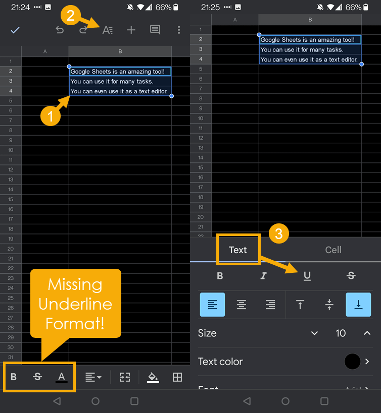 5 Ways to Add and Remove Underline Text in Google Sheets Ok Sheets