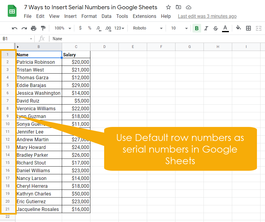 8 Ways To Add Serial Numbers In Google Sheets Ok Sheets