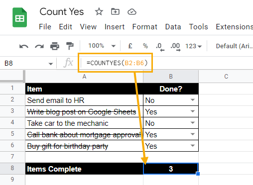 10 Ways to Count Yes in Google Sheets Ok Sheets