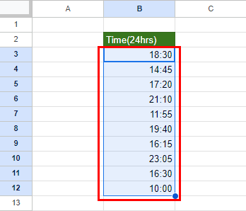 4 Ways to Convert Time Between 24 and 12 Hours in Google Sheets | Ok Sheets